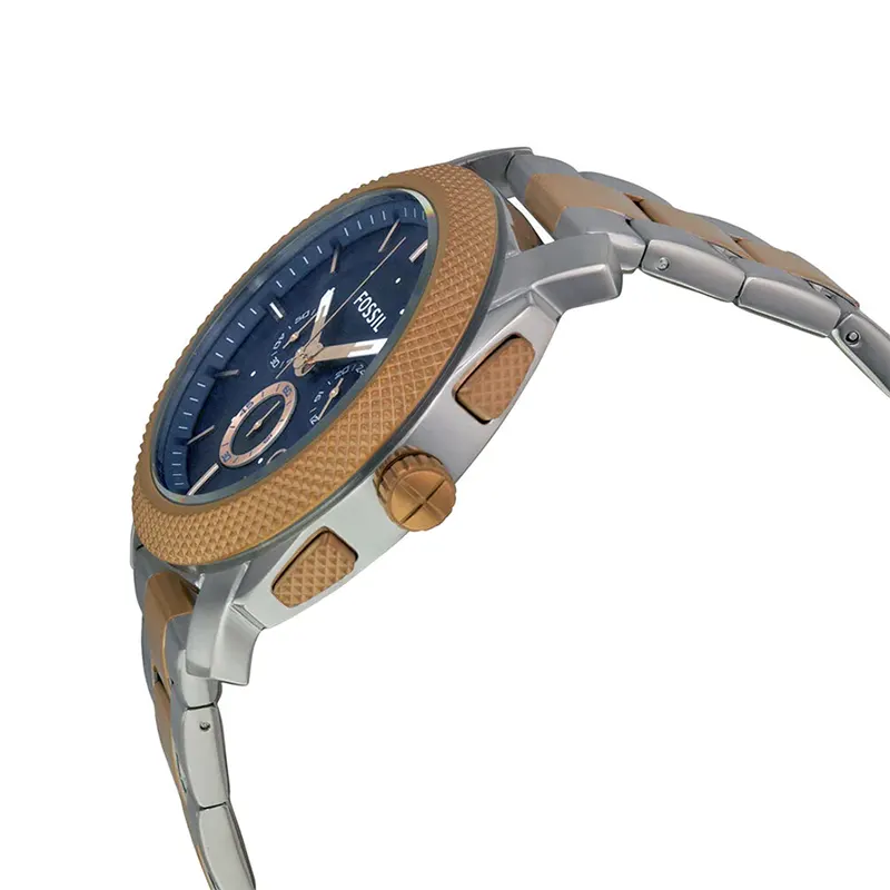 Fosssil Machine Chronograph Blue Dial Two-tone Men's Watch | FS5037